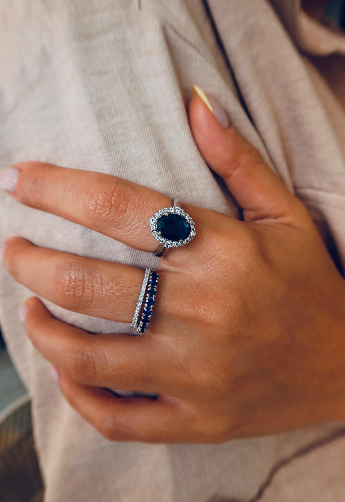 Big Zafiro Ring - vista detalle - Sauvé Joyería