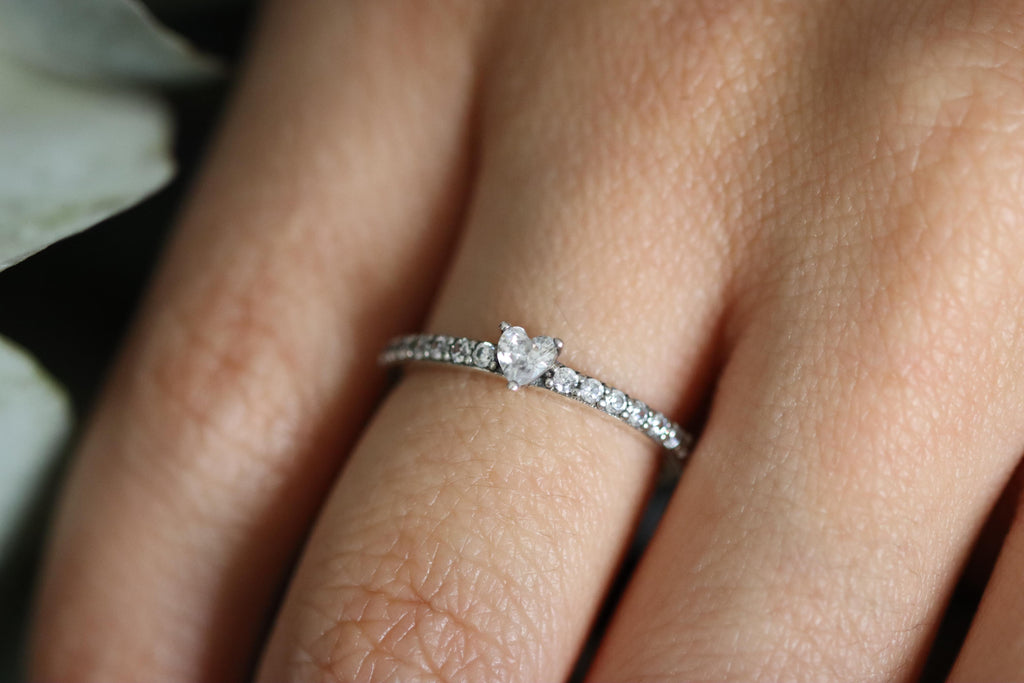 Heart Ring - anillo de Circones natural en plata 925 - Sauvé Joyería Colombia