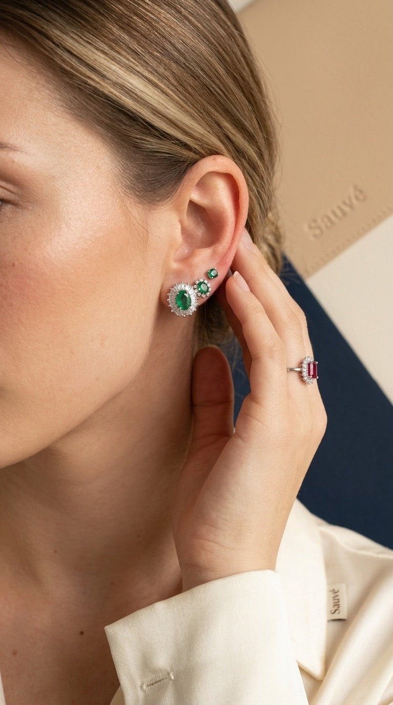 Delia Studs - vista detalle - Sauvé Joyería