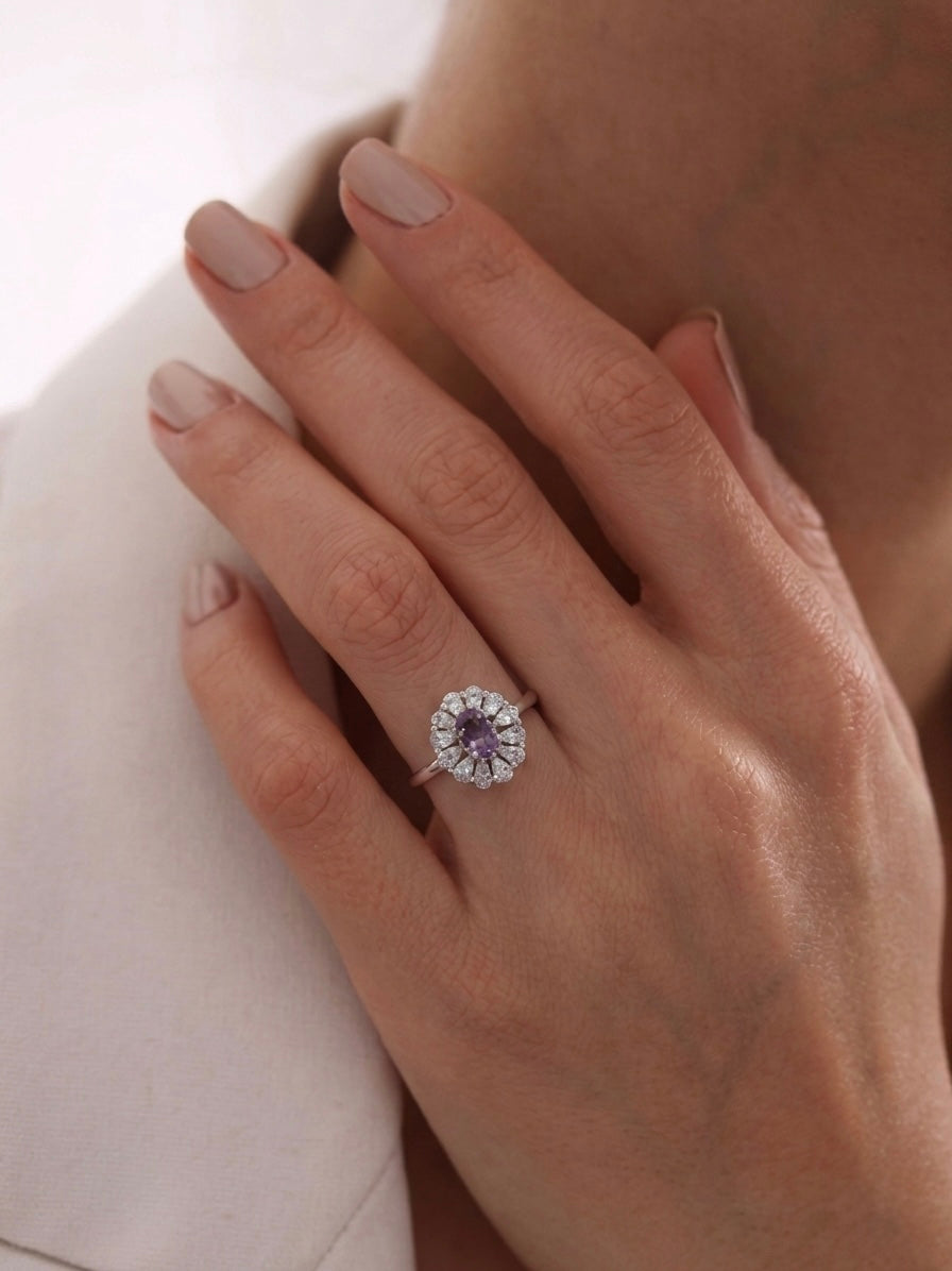 Alexandrita Ring - anillo de Alexandrita natural en plata 925 - Sauvé Joyería Colombia