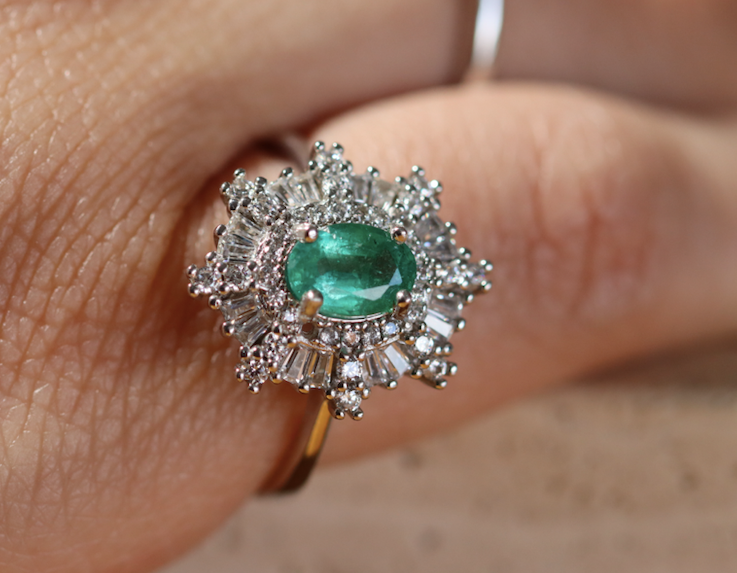 Big Emerald Ring - anillo de Esmeralda natural en plata 925 - Sauvé Joyería Colombia