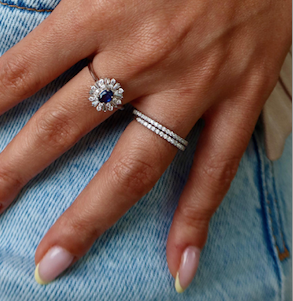Ring zafiro star - vista detalle - Sauvé Joyería
