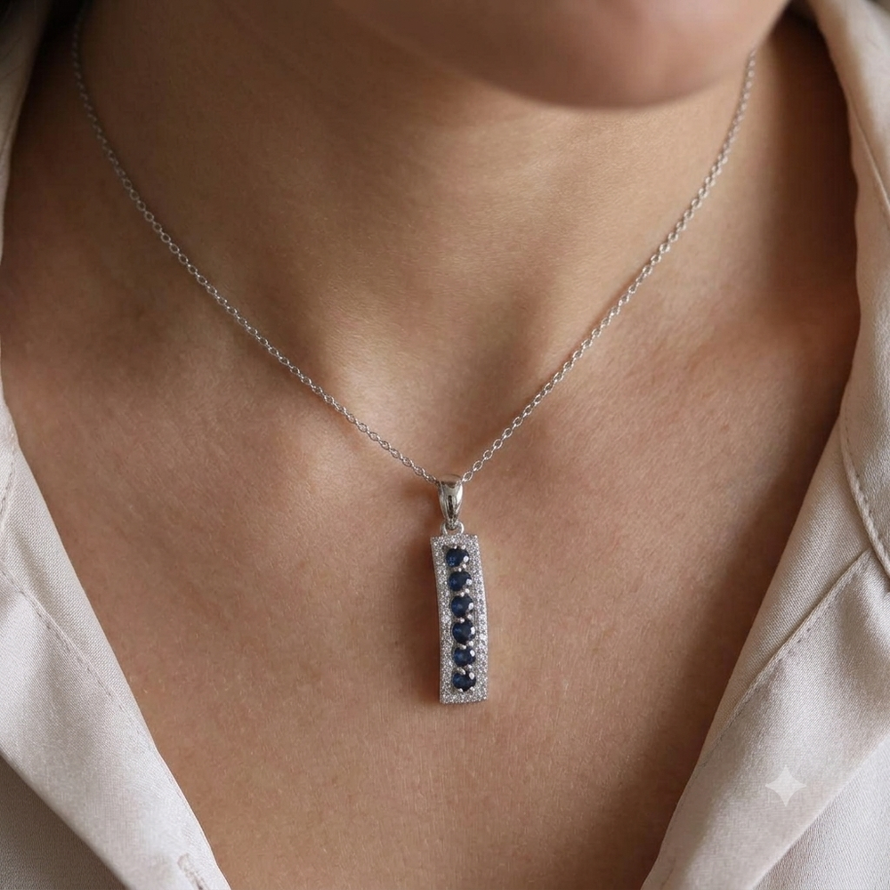 LINEAR ZAFIRO NECKLACE