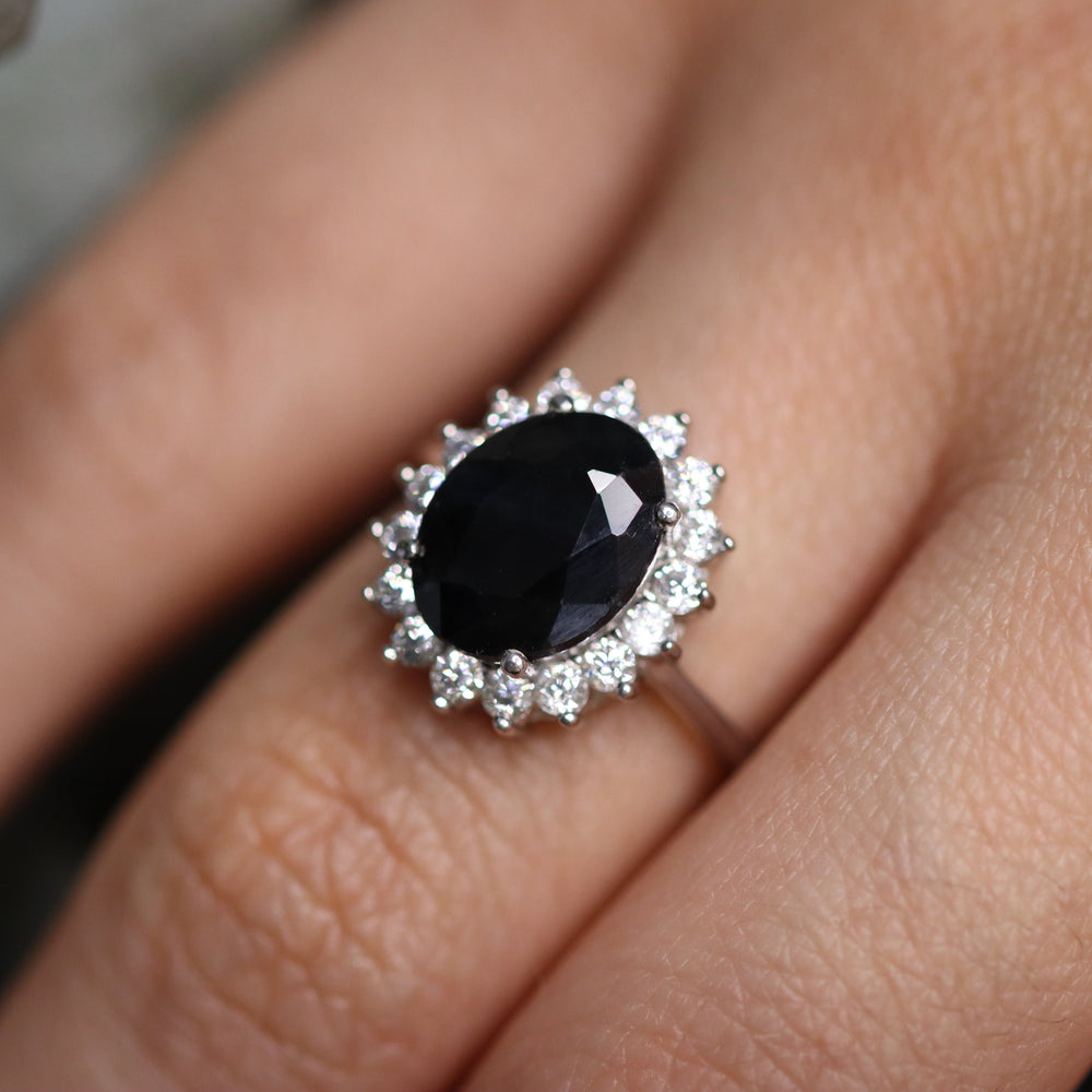 Zafiro Sun Ring - anillo de Zafiro natural en plata 925 - Sauvé Joyería Colombia