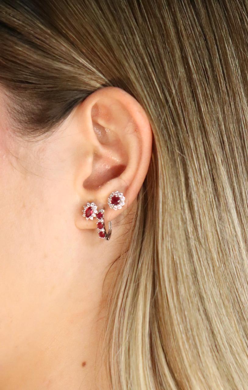 Rubi Studs - vista detalle - Sauvé Joyería