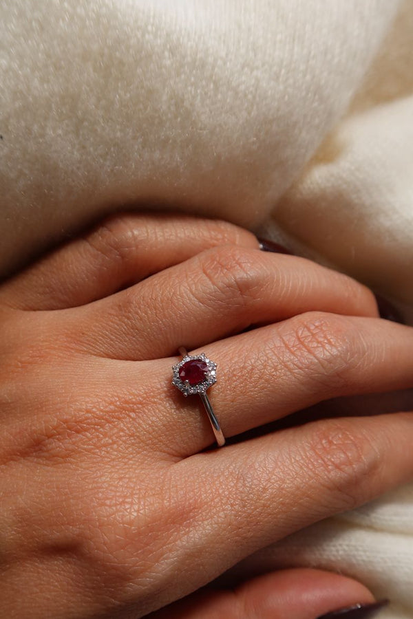 Bby Rubi Ring - anillo de Rubí natural en plata 925 - Sauvé Joyería Colombia