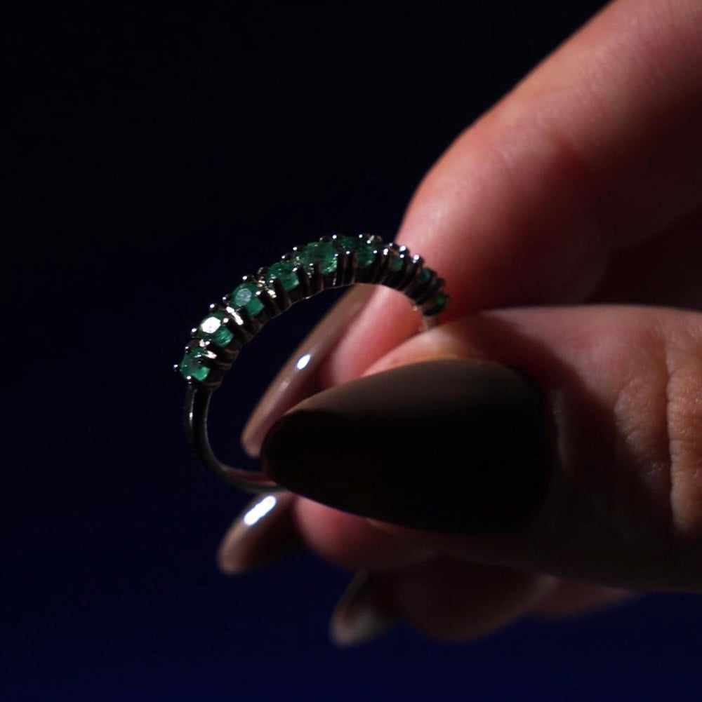 Emerald Ring - anillo de Esmeralda natural en plata 925 - Sauvé Joyería Colombia